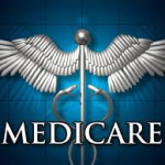 Health symbol on a black and blue background with the phrase in white letters "MEDICARE" What's the scoop with medicare?